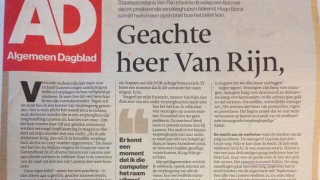 ‘De vergrijzing los je niet op door meer mantelzorg’