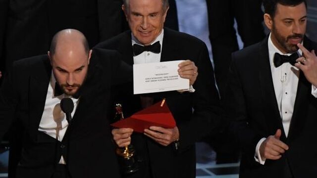 Verwarring bij uitreiking Oscar voor beste film