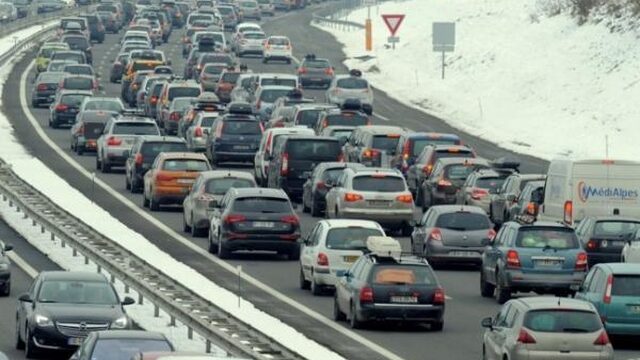 Wintersporters moeten rekening houden met lange files