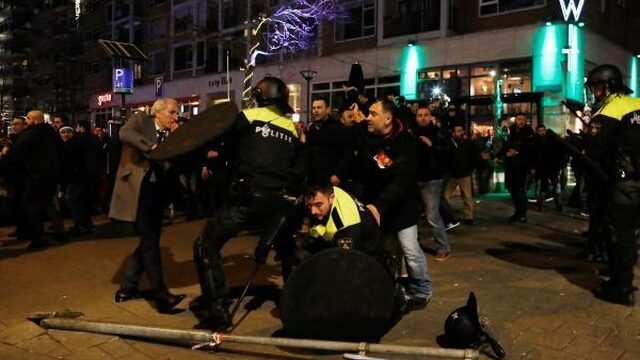 Onrust in Rotterdam: schade, aanhoudingen en gewonde agent