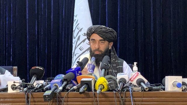 Taliban geven persconferentie na machtsovername Afghanistan
