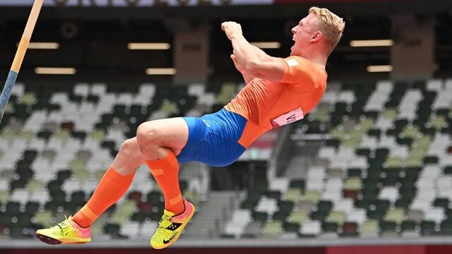 Polsstokhoogspringer Menno Vloon 'te goed' tijdens de Olympische finale
