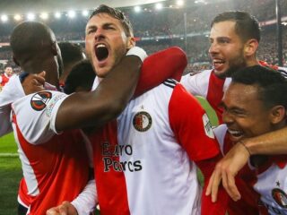 Feyenoord na knotsgek duel als groepswinnaar door in Europa League