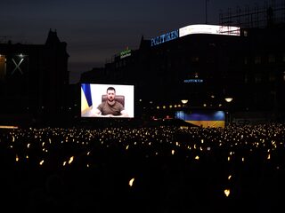 Zelensky spreekt het Deense volk toe