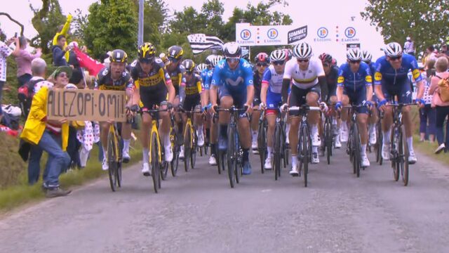 Wielervakbond eist 1 euro van vrouw die val in Tour veroorzaakte
