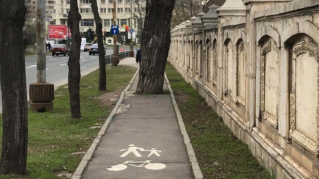 Roemenen zien door de bomen het fietspad niet meer