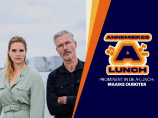 Maaike Ouboter en Eric Corton samen in het theater met Harnas van Glas