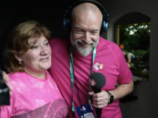 Jacqueline brandt elke dag een kaarsje tijdens de 4Daagse