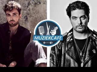 Duncan Laurence en Waylon in de studio bij Muziekcafé