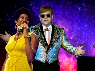 Elton John in duet met Aretha Franklin