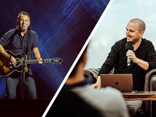 Bas Louissen waant zich in de wereld van Bruce Springsteen-fans in 'Springsteen Podcast'