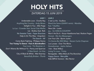Playlist Holy Hits 15 juni 2019
