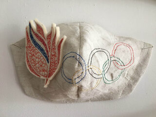 Kunstenares Irma Frijlink ontwerpt mondkapjes met historische waarde