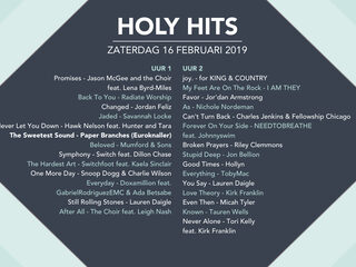 Playlist Holy Hits 16 februari 2019