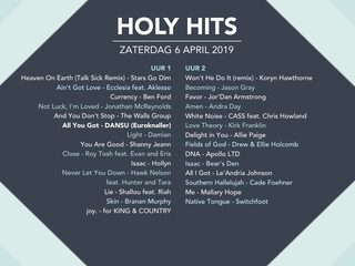 Playlist Holy Hits 6 April 2019