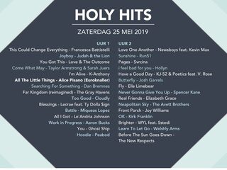 Playlist Holy Hits 25 mei 2019