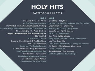 Playlist Holy Hits 8 juni 2019
