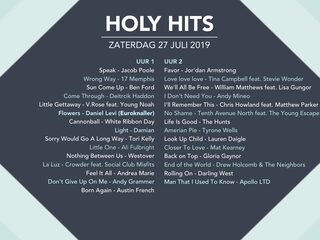 Playlist Holy Hits 27 juli 2019
