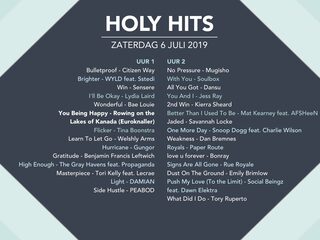 Playlist Holy Hits 7 juni 2019