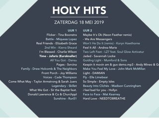 Playlist Holy Hits 18 mei 2019