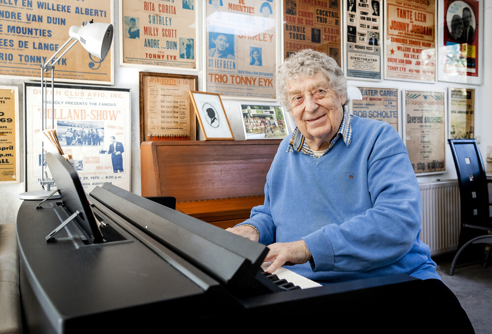 Portret van Tonny Eyk. De componist en muzikant krijgt dit jaar de oeuvreprijs bij de uitreiking van de Music in Media Awards (MIMA's).