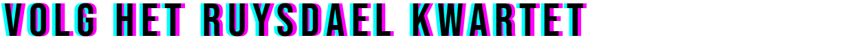 Volg Het Ruysdaelkwartet via onderstaande knoppen.