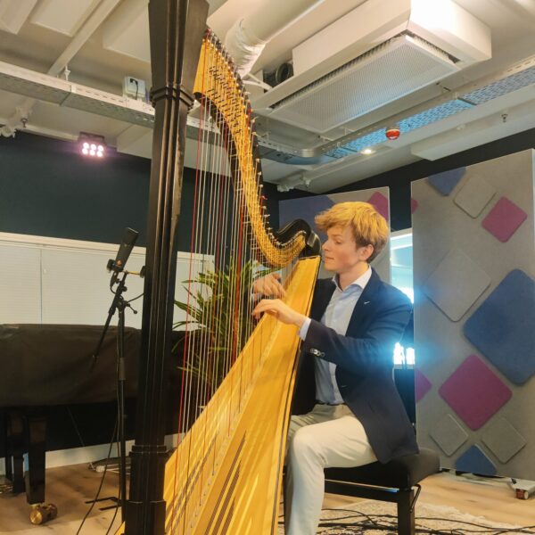 Harpist Joost Willemze wil vooral verhalen vertellen