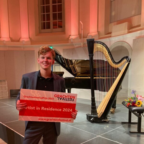 Harpist Joost Willemze wint GrachtenfestivalPrijs 2023