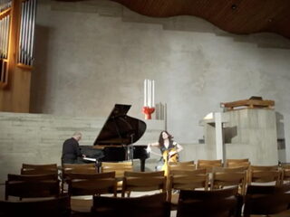 Celliste Maya Fridman en pianist Maarten van Veen