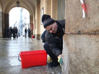 La Scala besmeurd door klimaatactivisten