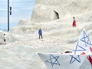 Bijzonder operadecor op het water