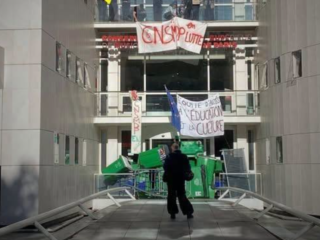 Conservatorium van Parijs bezet door studenten uit solidariteit met protesterende scholieren