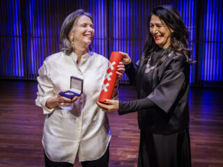 Andreas Penning voor oprichter Strijkkwartet Biënnale