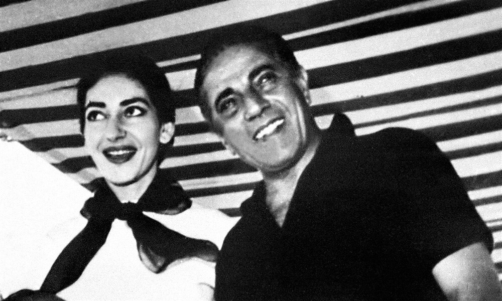 Maria Callas en Aristoteles Onassis