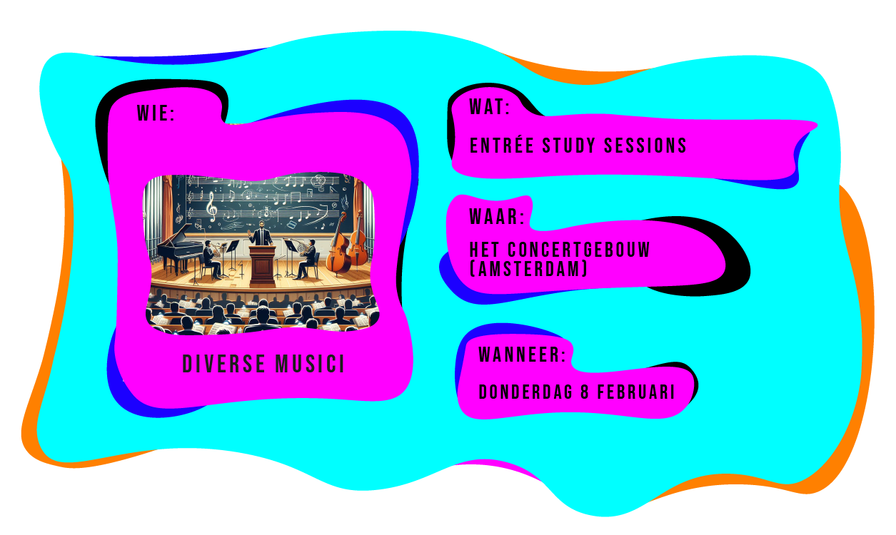 Wie: Diverse musici. Wat: entrée study sessions. Waar: Het Concertgebouw in Amsterdam. Wanneer: donderdag 8 februari 2024.