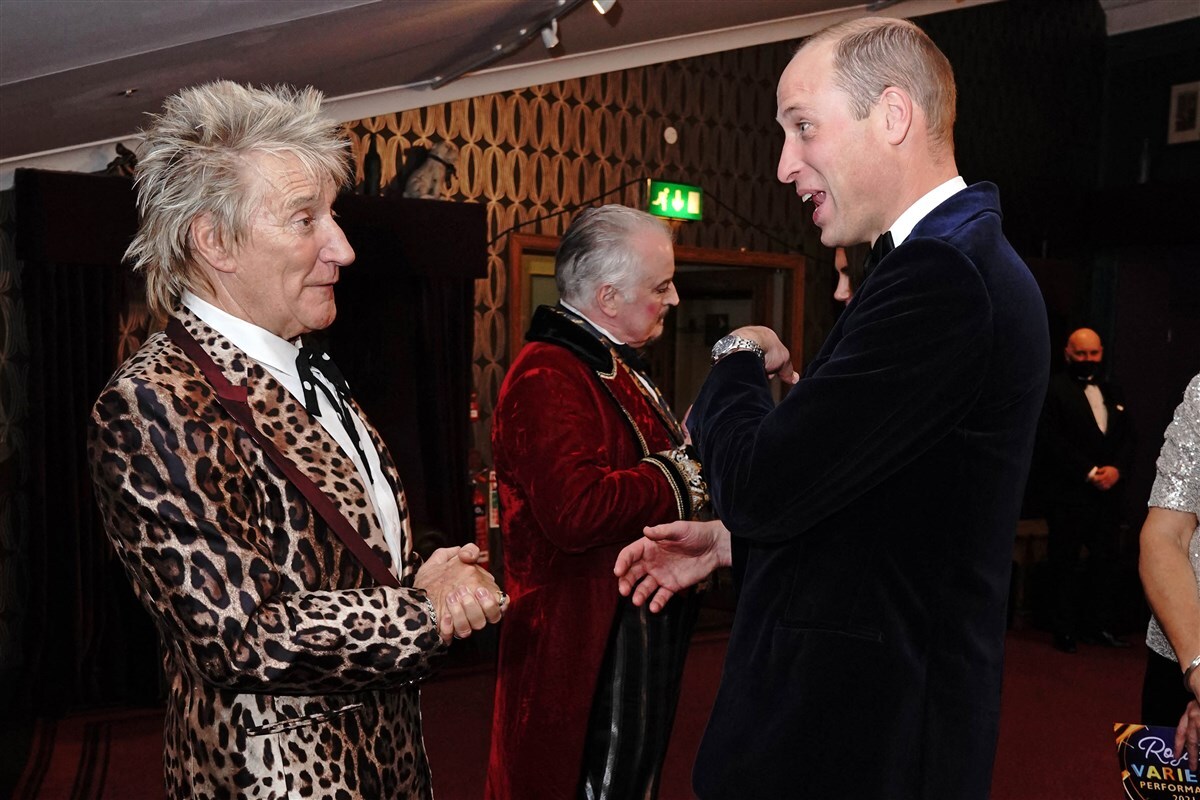 Rod Stewart in gesprek in Prince William