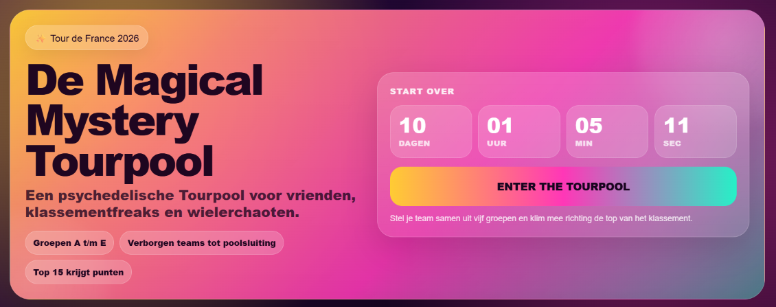 homepage van de Tourpool