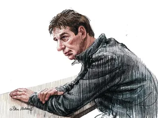 Rechtbanktekenaar Petra Urban tekende de grootste criminelen