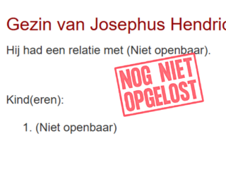 Mogelijke halfbroer of -zus (kind van Joop ten Have)