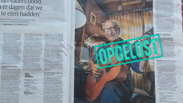 Vervolg: 100-jarige vriend Johan Engwerda