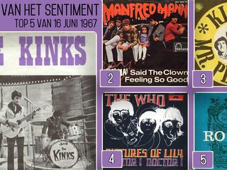 De Top 5 van 16 juni 1967