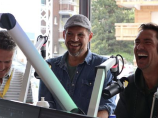 Guido, René en Marco in de studio