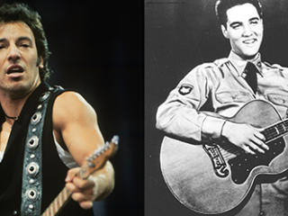 The Boss klimt over het hek van Graceland