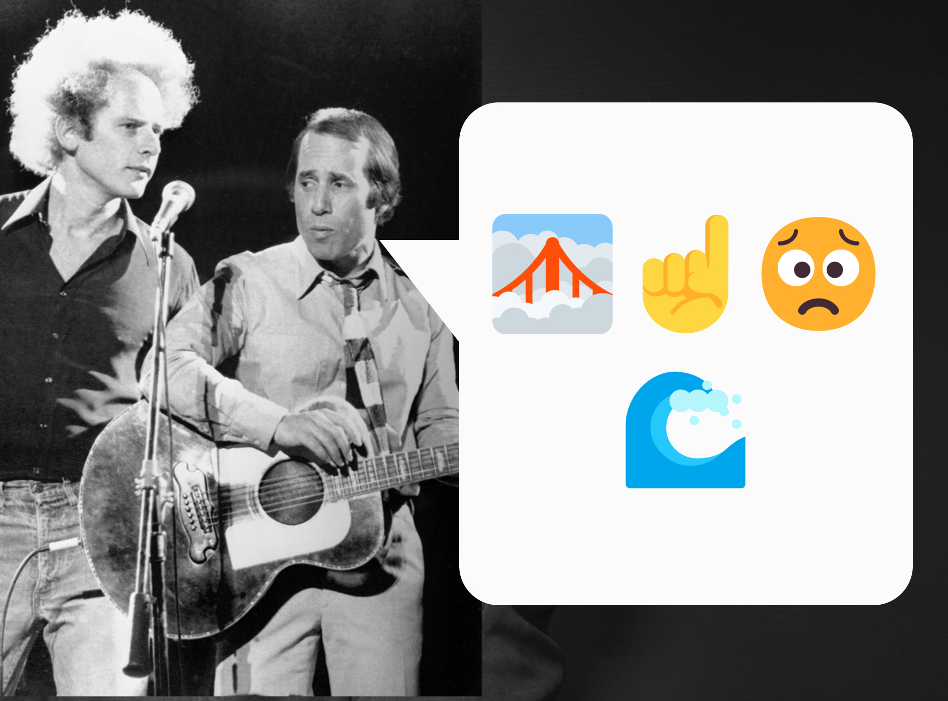 Simon and Garfunkel zingen een lied