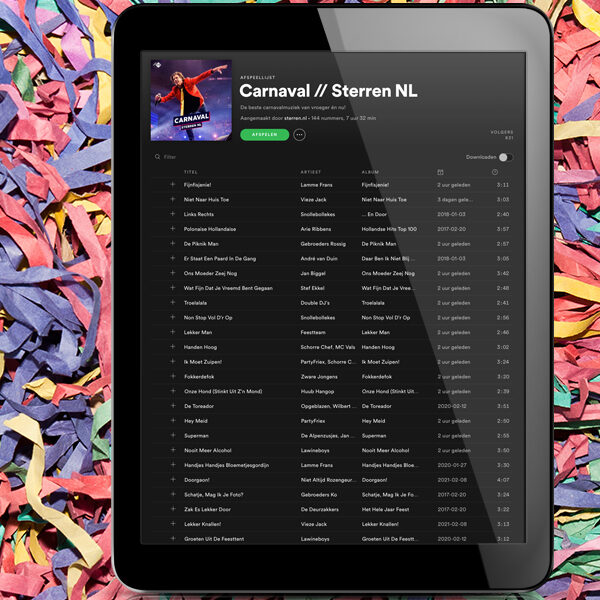 Volg onze Carnaval Afspeellijst op Spotify!