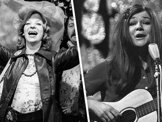 Getty Kaspers en Lenny Kuhr treden op tijdens finale Eurovisie Songfestival